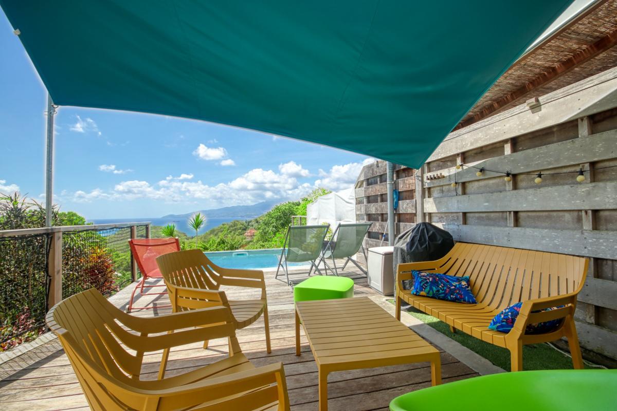 Location villa Trois Ilets Martinique - Espace salon exterieur